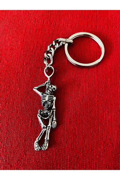 Genel Markalar Kafatası ve İskelet Anahtarlık Kolye ucu  gotik anahtarlık