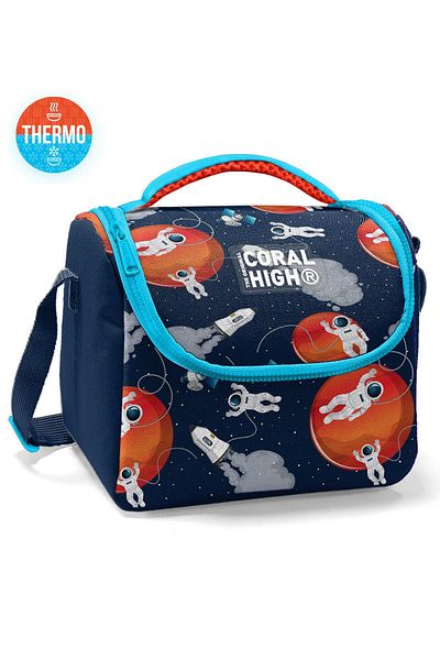 Coral High Детска термо кутия за обяд с шарка на астронавт в тъмносиньо - 11893