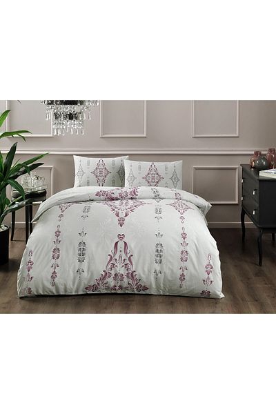Taç Zahara Ranforce Single Duvet Cover Set Claret Red