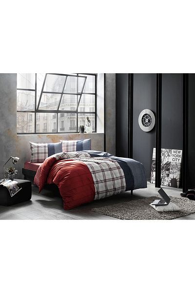 Taç Cloud Ranforce Double Duvet Cover Set Red