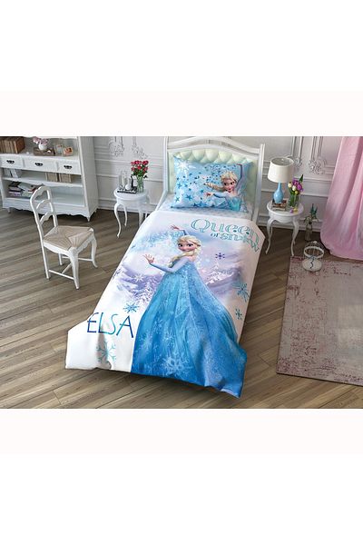 Taç Disney Frozen Check Animate Cotton Licensed Duvet Cover Set