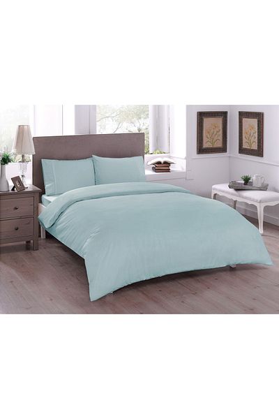 Taç Ranforce Basic Single Duvet Cover Set - Mint