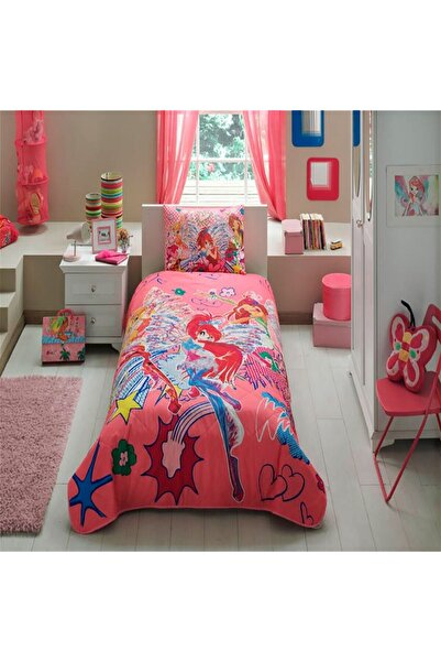 Taç Winx Girl Empowerment Tek Kişilik Ranforce Yatak Örtüsü