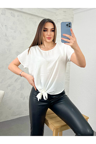 modavingo ΓΥΝΑΙΚΕΙΑ ΛΕΥΚΗ ΠΟΔΗΛΑΤΙΚΗ ΜΠΛΟΥΖΑ ΑΕΡΟΜΠΙΝ