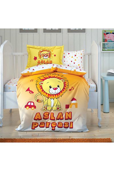 Taç Baby Lion Baby Cotton Duvet Cover Set