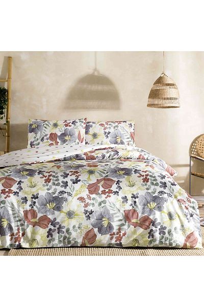 Taç Marsha Ranforce Double Duvet Cover Set Red