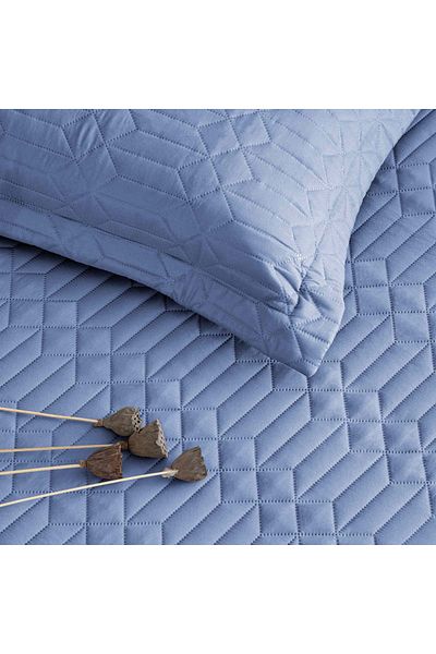 Taç Parley Single Bedspread Set Navy Blue