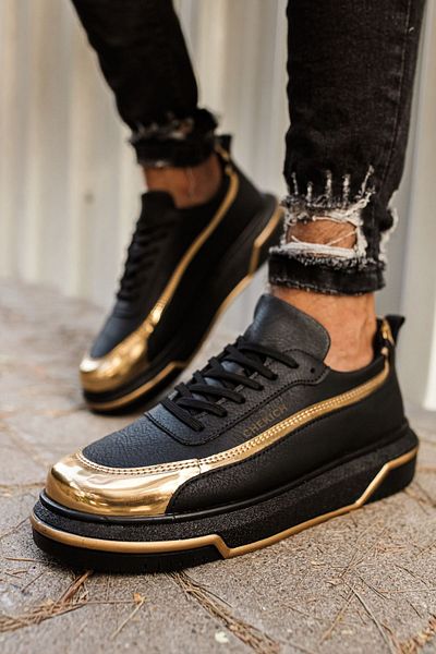 Chekich CH041 CST Renaissance Men's Shoes BLACK/GOLD
