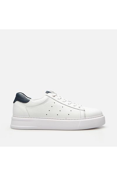 Yaya by Hotiç Ανδρικά casual παπούτσια από γνήσιο δέρμα White Yaya