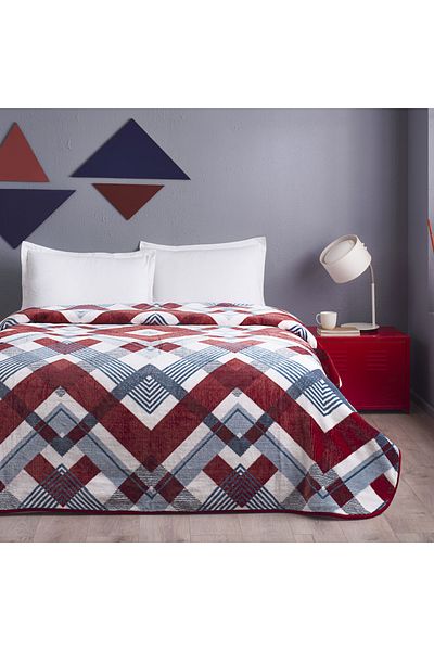 Taç Double Polyester Blanket Leon Red