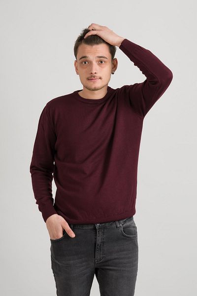 AKÇAYLAR ZERO COLLAR COTTON SLIMFIT BASIC MEN'S KNITWEAR SWEATER