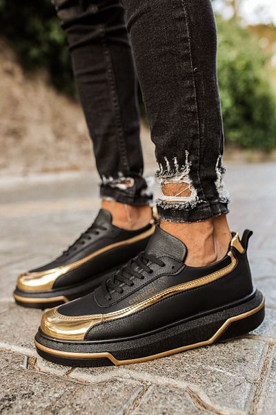 Chekich CH041 CST Renaissance Men's Shoes BLACK/GOLD