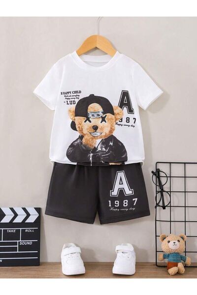 Machetta Σετ μπλουζάκι από βαμβακερό σορτς από βαμβακερό σορτς