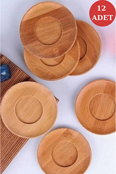 NEWNOW Bambu Bardak Altlığı, 12 Li Bardak Atlığı, Bambu Çay Tabağı