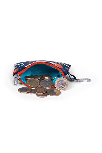 Coral High Kids Navy Blue Astronaut Patterned Coin Purse 21919