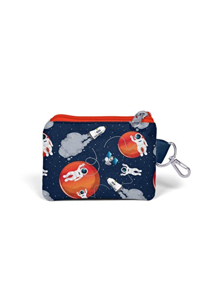 Coral High Kids Navy Blue Astronaut Patterned Coin Purse 21919