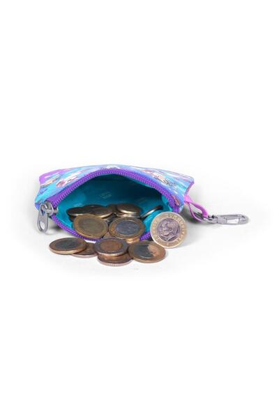 Coral High Kids Purple Pink Unicorn Mermaid Patterned Coin Purse 21916