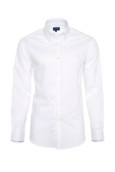 Germirli Non Iron White Oxford Button Collar Tailor Fit Shirt