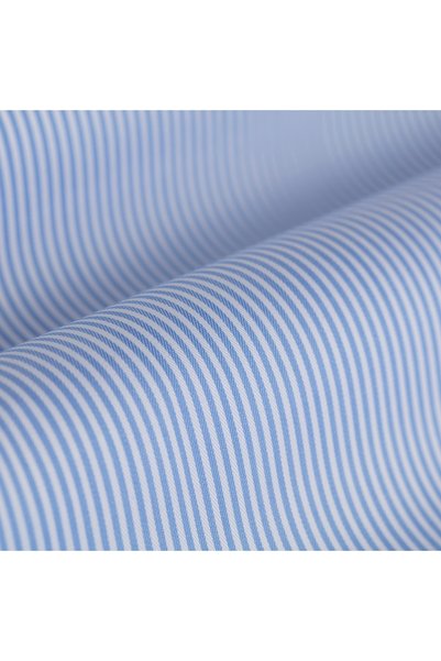 Germirli Non Iron A.mavi Çizgili Tailor Fit Gömlek