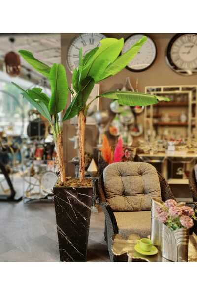 Le Atölye İki Gövdeli Saksılı Yapay Muz Ağacı Büyük Boy