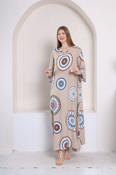 mervemoda Γυναικείο μακρύ υφαντό elblse μεγάλου μεγέθους
