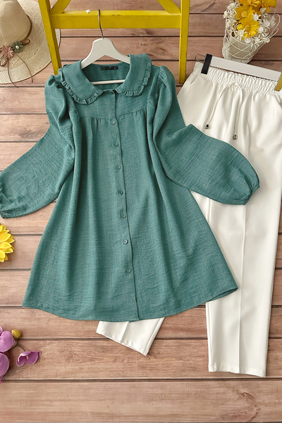 MODAQU Συνδυασμός-Τουνίκ και Παντελόνι με Γιακά Μωρού - Nefti