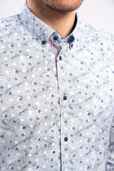 PASSERO Πουκάμισο Lycra με λεπτή εφαρμογή και κουμπώματα