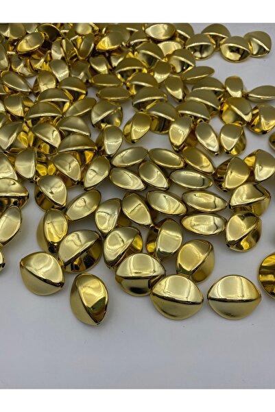Hedef Bijuteri 100 جرام لون ذهبي أصفر معدني مسطح توسبيك اللوز نموذج حبة حقيبة...