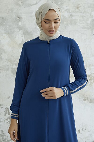 InStyle Indigo Hazel Ferace - pruhovaný vzor a rebrovanie