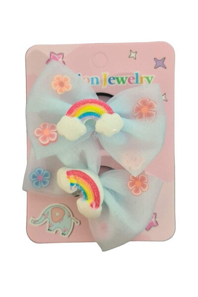 Wanderlust New Season High Quality Rainbow Themed Floral Bow Pattern 2Pcs Tul...