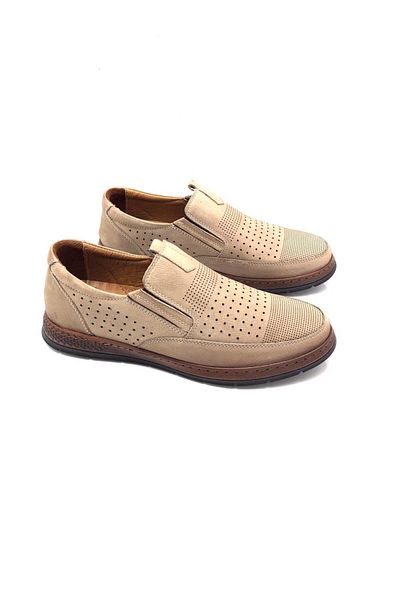UMUT AYAKKABI Γνήσια ανδρικά παπούτσια Nubuck Leather Sand Color