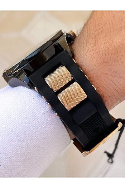 Ferrucci Function Fonksiyonlu 3 Atm Su Geçirmez Siyah Renk Silikon Kordon Erkek Kol Saati