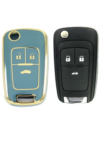 EBG İSTANBUL Opel Insignia A Astra J Switchblade 3 Push Button (GREY) Auto Key Control Container (Case)