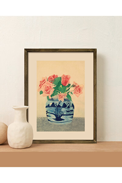 Vetro Design Flori într-o vază Pictură înrămată