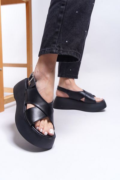 Riccon Sandale de damă Jahabelle 0012803   Piele neagră