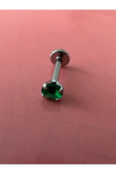 Amor Center Steel 316L Colored Rhinestone Tragus Cartilage Earring-Lip Piercing