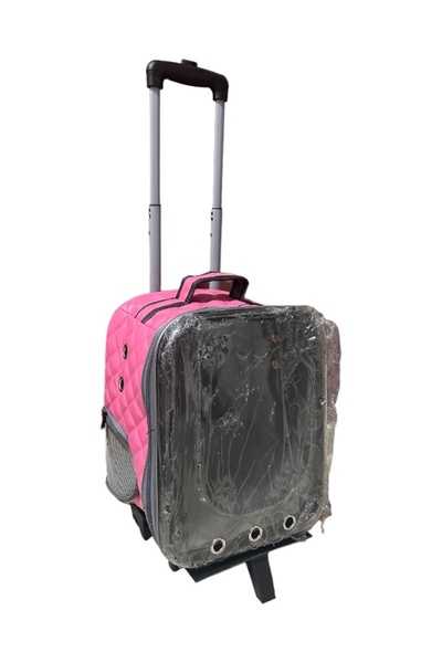 Skyworld Deri Tekerlekli Kedi Köpek Taşıma Valizi, Sırt Çantası, Taşınabilir El Çantası Model Büyük Boy