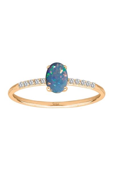 Sirius Pırlanta Pırlanta Ve Opal Taşlı Gökkuşağı Yüzük