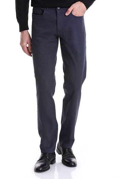 Hatemoğlu Navy Blue Regular Fit Straight 5 Pocket Cotton Jeans