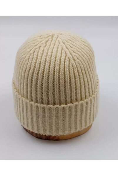 BALIENTE Unisex Beige Wool Corded Beret