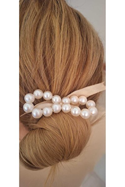 Nino Store هدية على شكل علامة لا نهائية مع شريط لؤلؤي بني فاتح مكون من قطعتين...