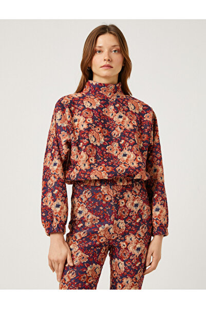 Koton Žakárová mikina s elastickým pasem Crop