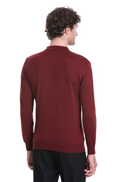 Hatemoğlu Tile Regular Fit Plain Polo Neck Knitwear Sweater