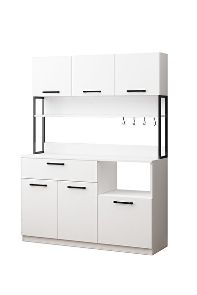 Avmpark Ervin Çok Amaçlı E3 Beyaz Airfry Dolabı 3 Kapaklı Kahve Köşesi