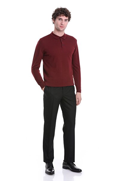 Hatemoğlu Tile Regular Fit Plain Polo Neck Knitwear Sweater