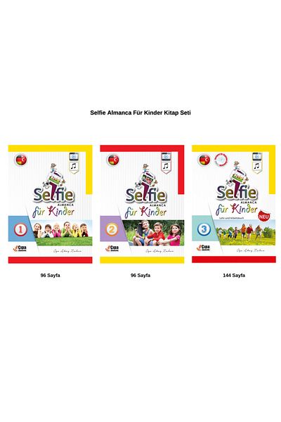 Çıpa Yayıncılık مجموعة كتب ألمانية للأطفال/Selfie German für Kinder 1/Für Kinder 2/Für Kinder 3 (3 كتب)