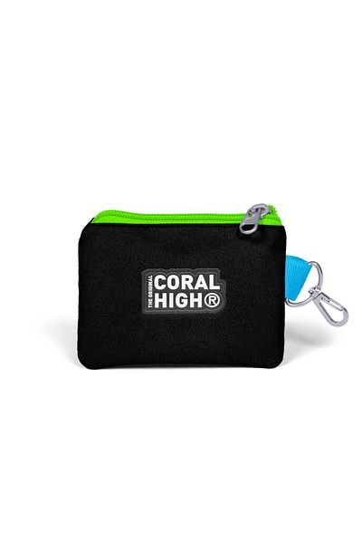 Coral High Green and Black Phosphorescent Game Pattern Coin Purse for Kids - 21926