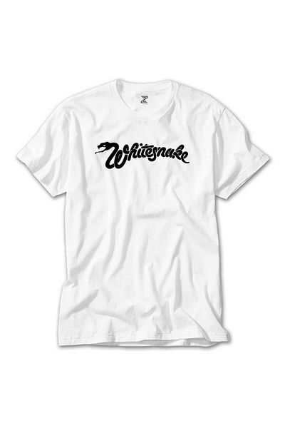 Z zepplin Λευκό T-Shirt με κείμενο Whitesnake Logo