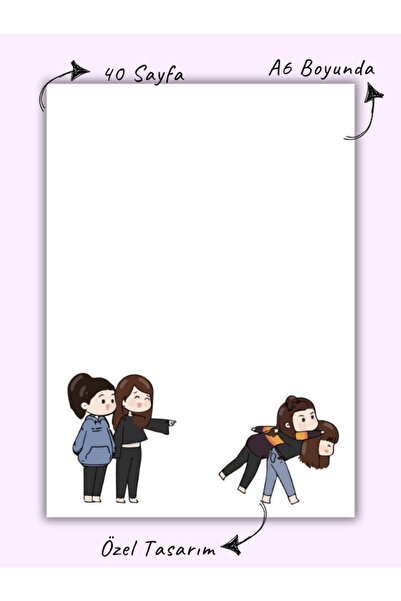 Bküp Tasarım Blackpink Defter / Memopad/ Notepad 5