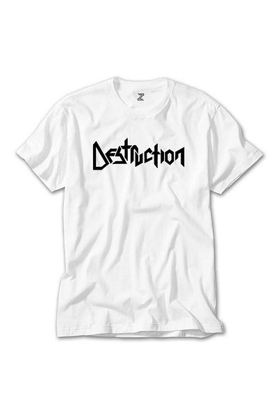 Z zepplin Tricou alb Destruction Text